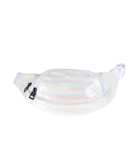Luster in Cream Adult Rebel Fanny Pack with White Zipper Luster in Cream Adult Rebel Fanny Pack with White Zipper
