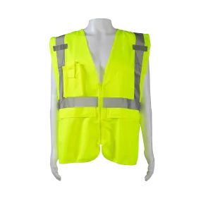 LV2-SUV ANSI Class 2 Deluxe Surveyor’s Safety Vest, Lime Solid LV2-SUV ANSI Class 2 Deluxe Surveyor’s Safety Vest, Lime Solid