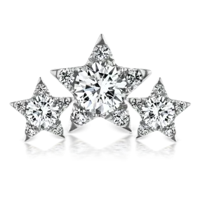 Maria Tash Diamond Three Star Garland Stud Earring Maria Tash Diamond Three Star Garland Stud Earring