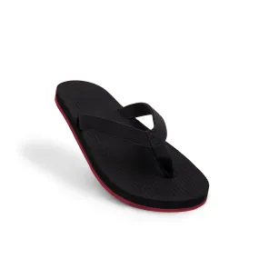 Men’s Flip Flops Sneaker Sole - Black/Red Sole Men’s Flip Flops Sneaker Sole - Black/Red Sole