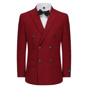 Men's Slim Fit 2-Piece Double Breasted Suit (Red) Men's Slim Fit 2-Piece Double Breasted Suit (Red)