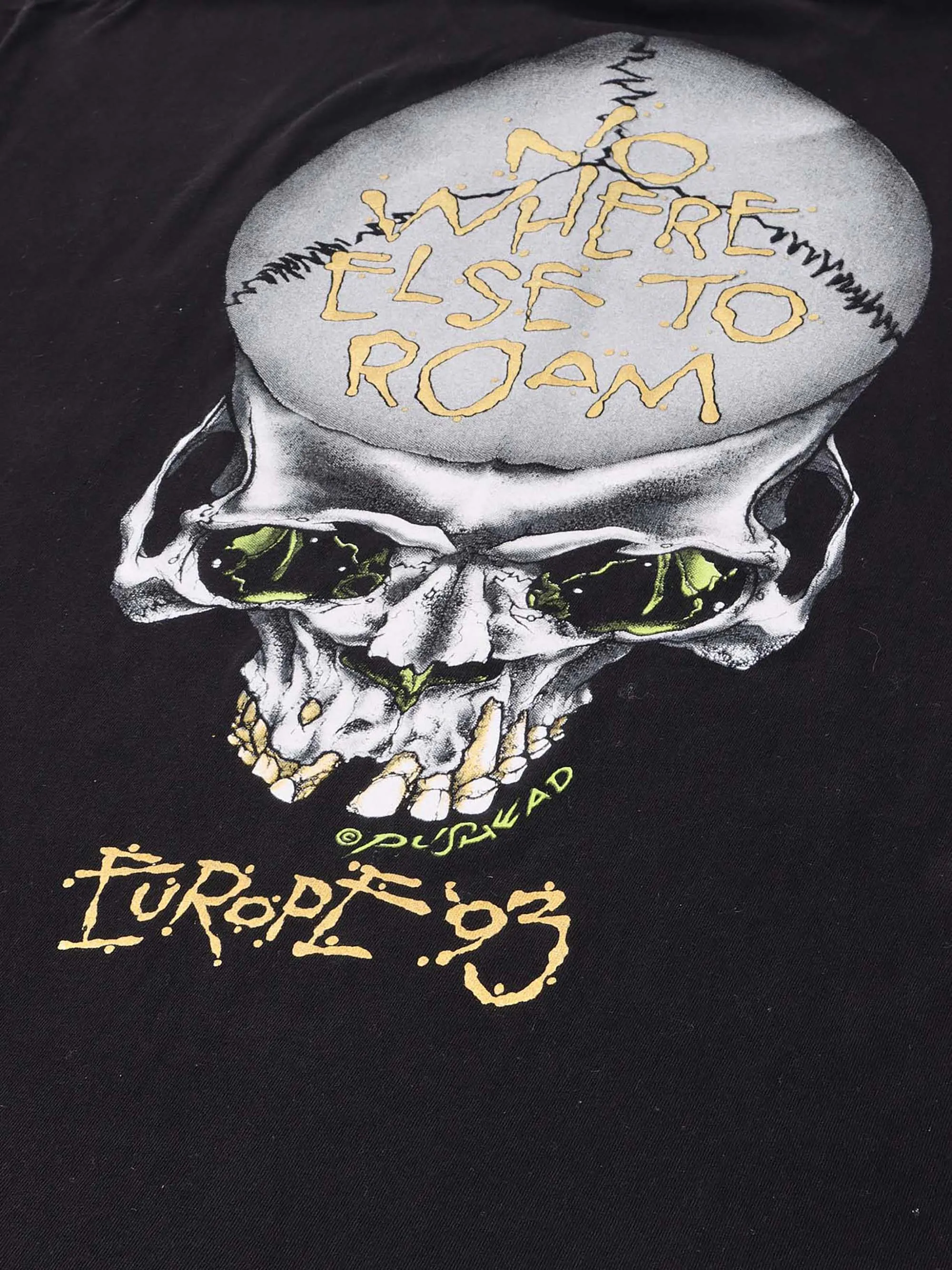 Metallica Nowhere Else To Roam 1993 Europe Tour T-Shirt Size XL