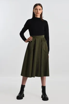 Molly Bracken Kahki Woven Skirt Molly Bracken Kahki Woven Skirt