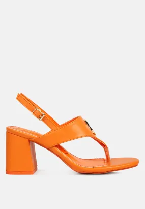 Monde Block Heel Thong Sandals Monde Block Heel Thong Sandals
