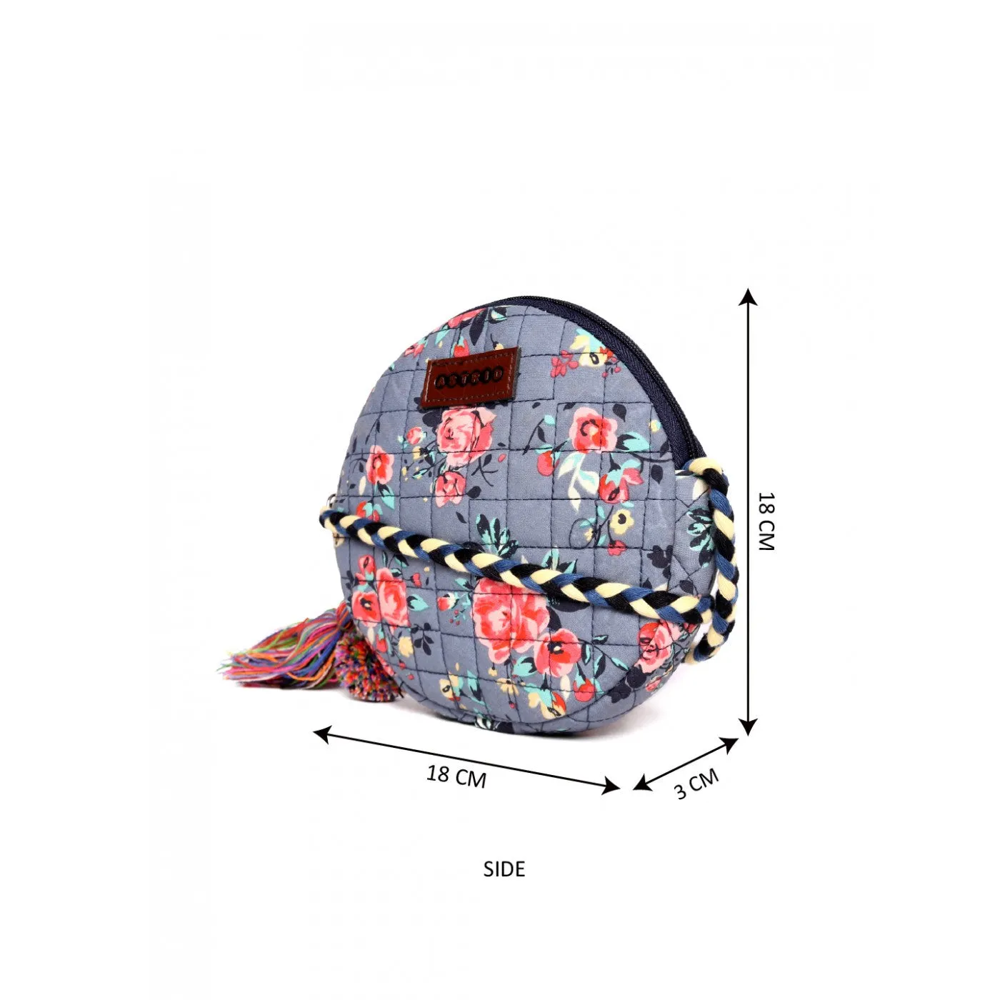 Multi Color Cotton Sheeting Womens Sling Bag Medium Size