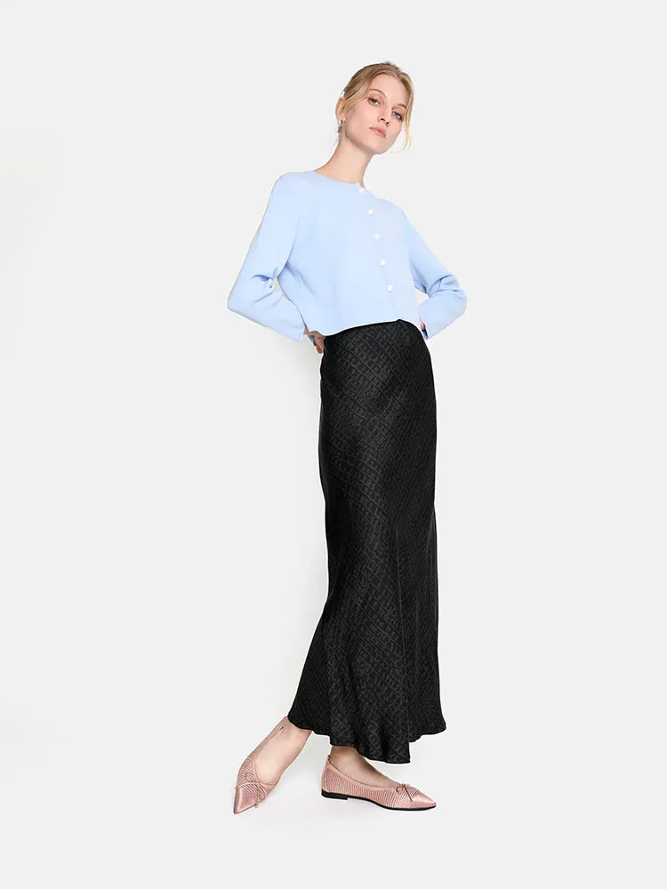 Natalia Bow Pointed-Toe Covered Flats