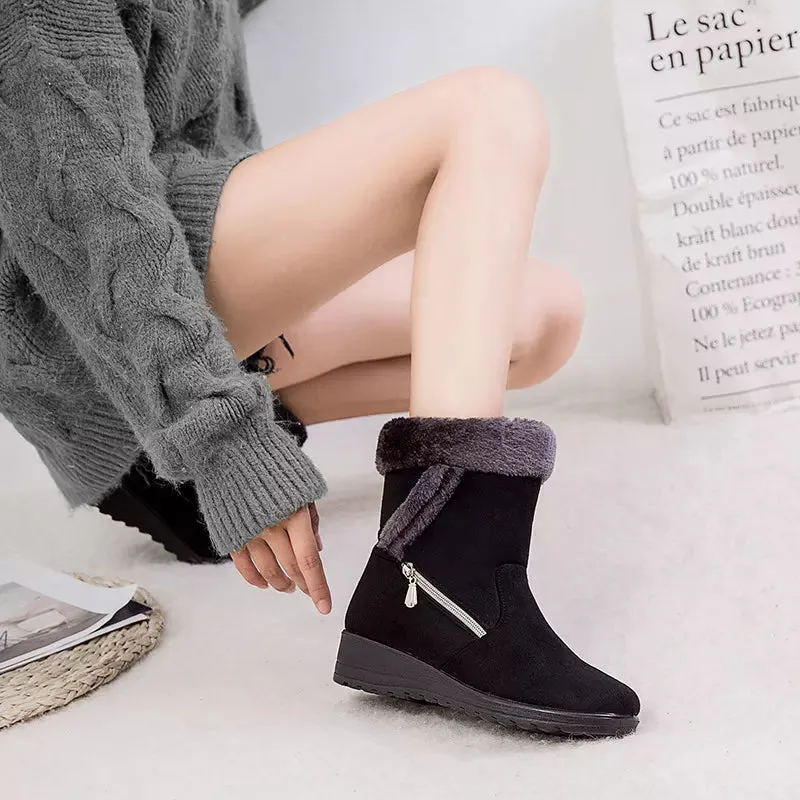 New Snow Boots For Woman With Wedges Heels