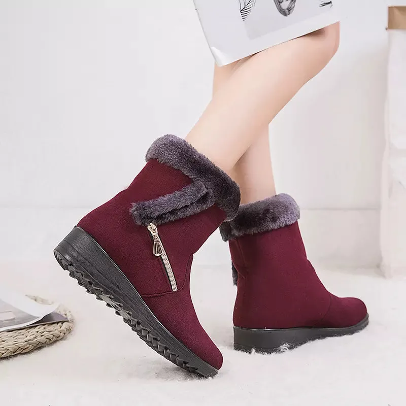 New Snow Boots For Woman With Wedges Heels
