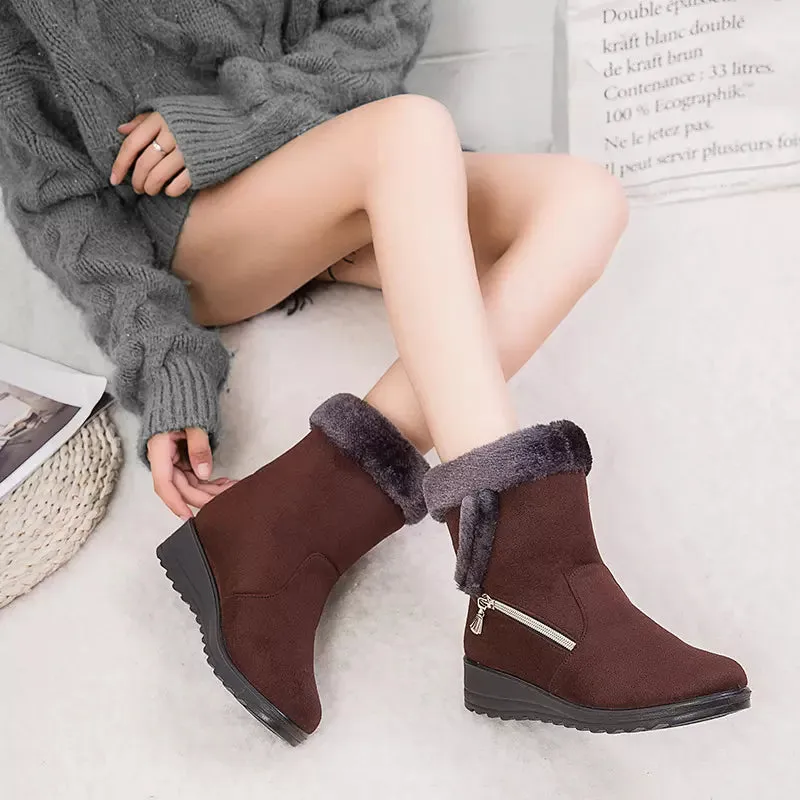 New Snow Boots For Woman With Wedges Heels