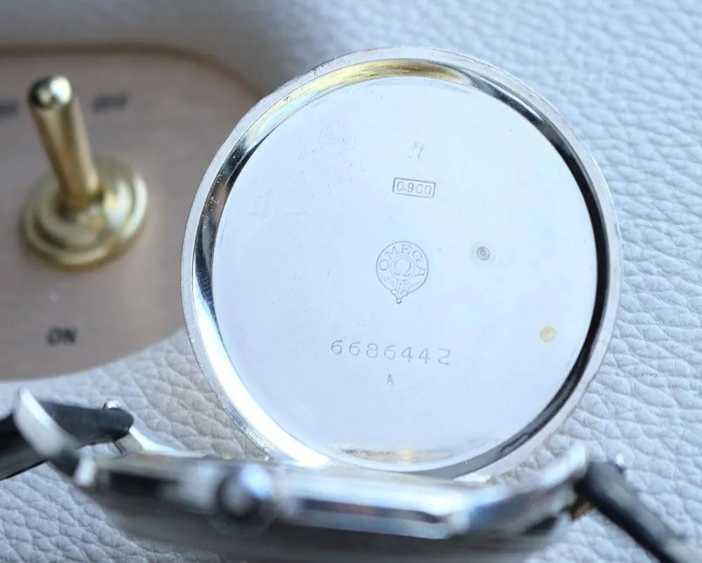 Omega Pocket Watch Movement Sterling Silver Case 1922