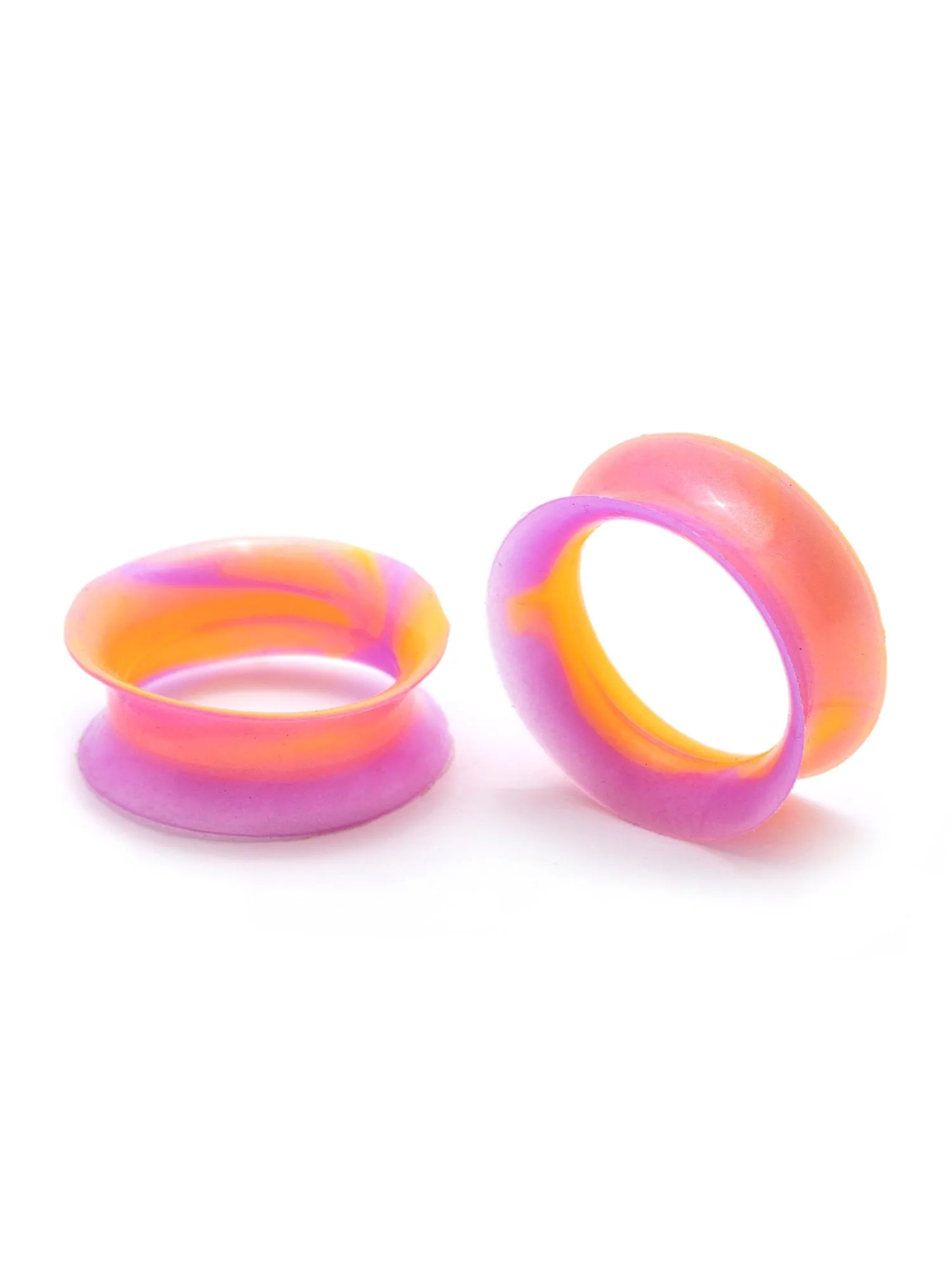 Orange & Pink Tie Dye Swirl Silicone Ear Skins