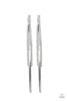 Paparazzi Flavor of the SLEEK - White Earrings Paparazzi Flavor of the SLEEK - White Earrings