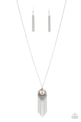 Paparazzi Western Weather - Orange Necklace Paparazzi Western Weather - Orange Necklace