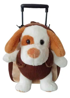 Popatu Kid's Dog Rolling Backpack with Removable Plush Popatu Kid's Dog Rolling Backpack with Removable Plush