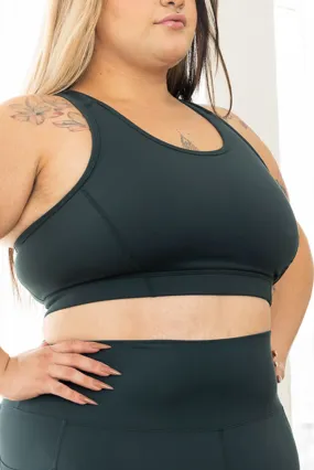 Racerback Sports Bra - Evergreen Racerback Sports Bra - Evergreen
