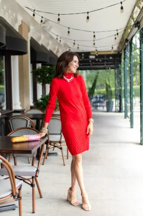 Red Turtleneck Dress Red Turtleneck Dress