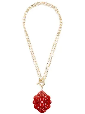 Regal Pendant Necklace - Red Regal Pendant Necklace - Red