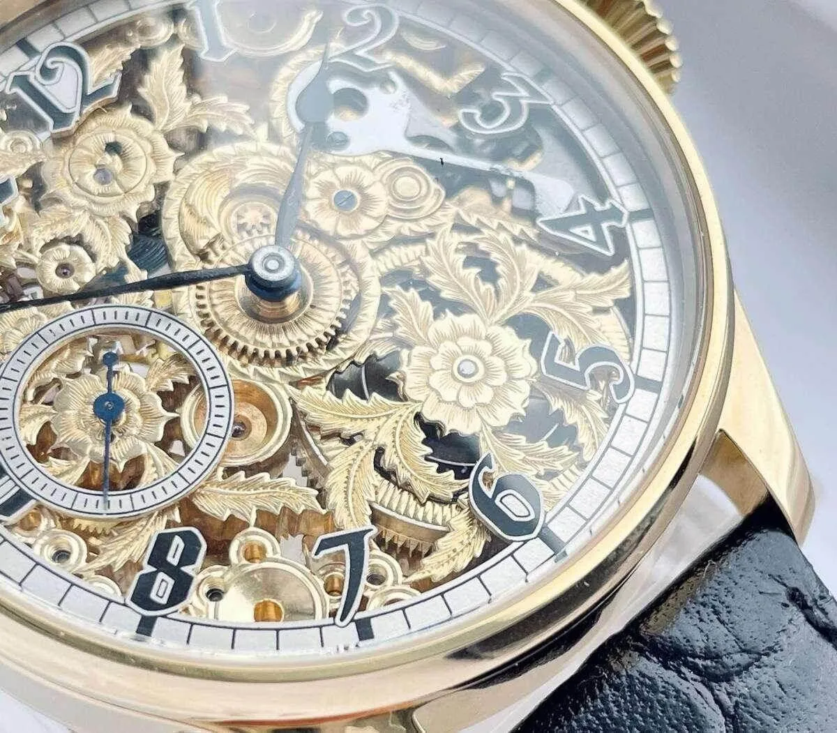 Rolex Pocket Watch Custom Wristwatch Flower Gold 1930s