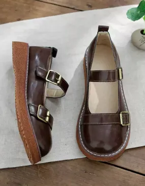 Round Toe Double Straps Mary Jane Shoes Round Toe Double Straps Mary Jane Shoes