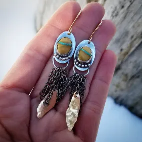 Royston Ribbon Turquoise Fringe Earrings Royston Ribbon Turquoise Fringe Earrings