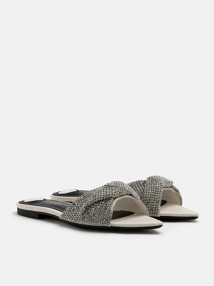 [SALE]Kiera Diamante Embellished Bow Slides