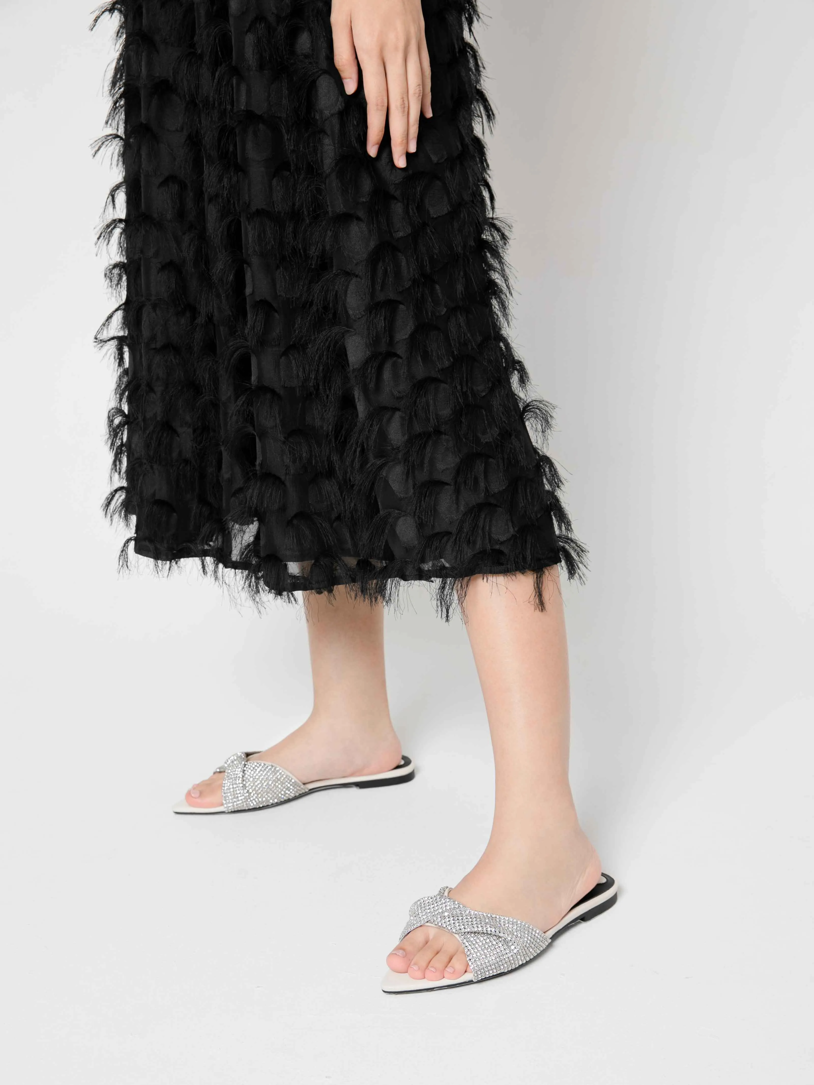 [SALE]Kiera Diamante Embellished Bow Slides