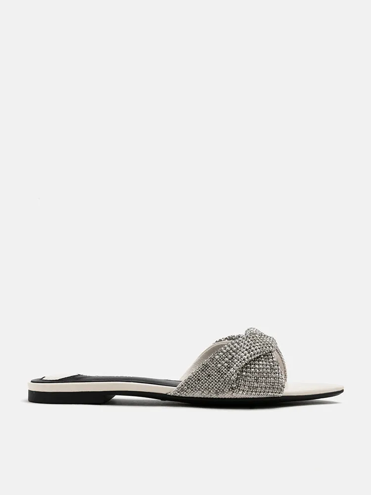 [SALE]Kiera Diamante Embellished Bow Slides
