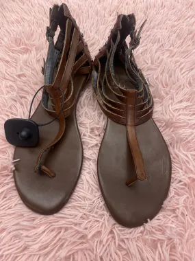 Sandals Flats By Jessica Simpson In Brown, Size: 9.5 Sandals Flats By Jessica Simpson In Brown, Size: 9.5