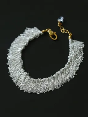 Shining Galaxy Waterfall Tassel Silver Bracelet Shining Galaxy Waterfall Tassel Silver Bracelet