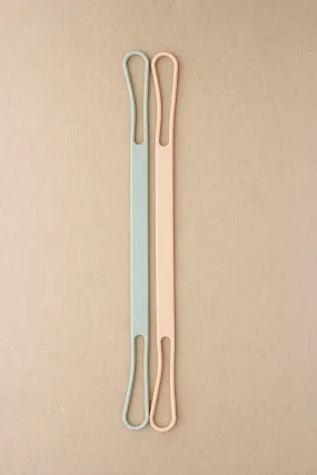 Silicone Attachment Set Of 2 - Sage / Peach Silicone Attachment Set Of 2 - Sage / Peach