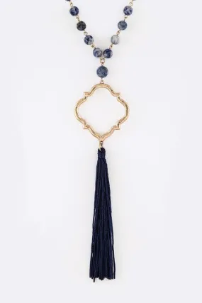 Silk Tassel Pendant Drop Necklace Silk Tassel Pendant Drop Necklace