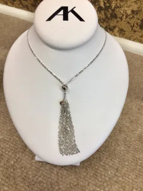 Silver Tassel Long Necklace Silver Tassel Long Necklace