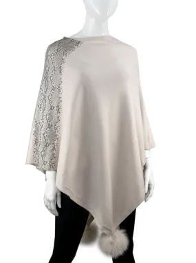 Snake Print Poncho | Pearl Snake Print Poncho | Pearl