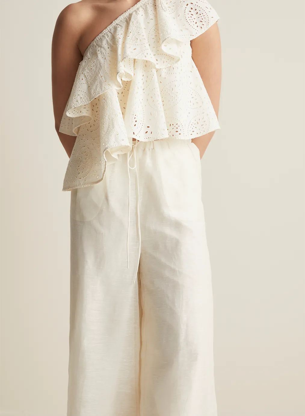 Sophia Silk Linen Pant | Antique