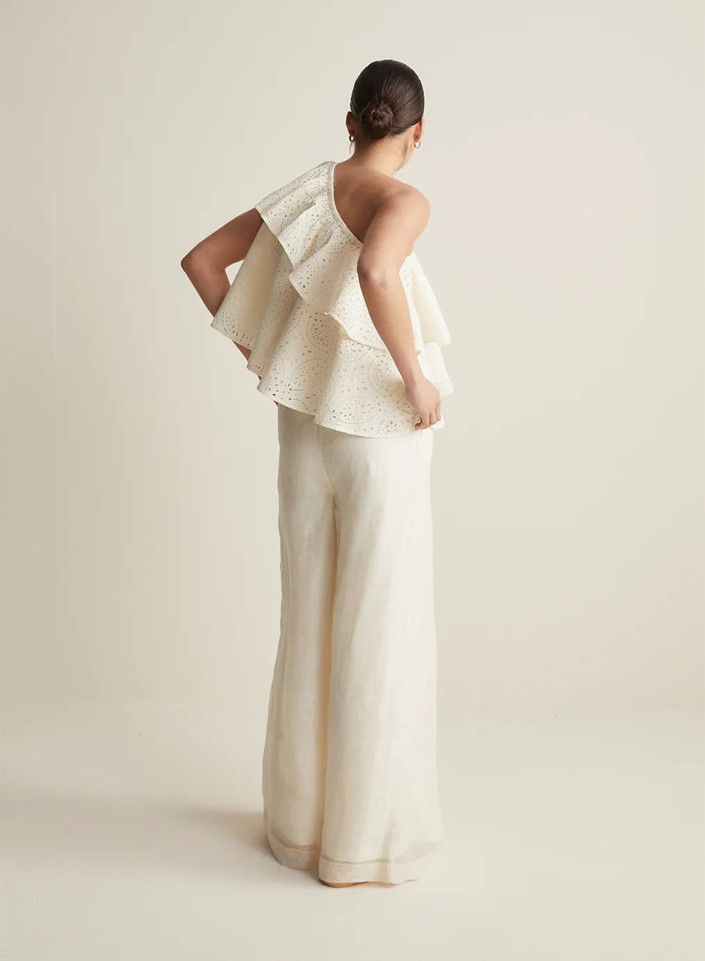 Sophia Silk Linen Pant | Antique