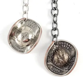 State Quarter Cowboy Hat Coin Keychain State Quarter Cowboy Hat Coin Keychain