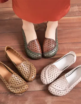 Summer Hollow Retro Comfortable Flats Summer Hollow Retro Comfortable Flats