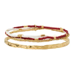 Sunshine Bracelet Stack - Burgundy Sunshine Bracelet Stack - Burgundy
