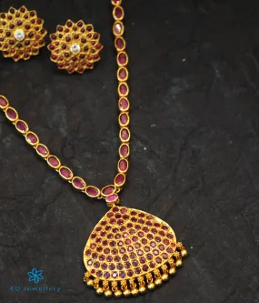 The Aarav Silver Kempu Necklace The Aarav Silver Kempu Necklace
