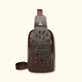 The Croc Ridge - Leather Sling Bag The Croc Ridge - Leather Sling Bag