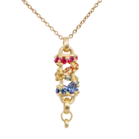 Vertical Rainbow Fontaine Necklace - 9963 Vertical Rainbow Fontaine Necklace - 9963