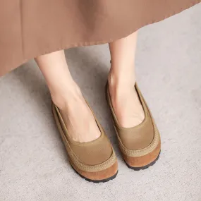 Women Retro Soft Leather Casual Flats Women Retro Soft Leather Casual Flats
