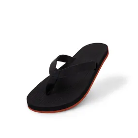 Women's Flip Flops Sneaker Sole - Black/Orange Sole Women's Flip Flops Sneaker Sole - Black/Orange Sole