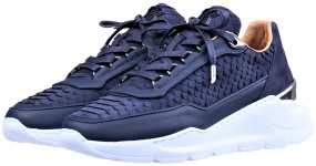 Women's Low-Top BNJ HECTOR RUNNER  NAVY BLUE PYTHON CUT -MATT NAPPA Women's Low-Top BNJ HECTOR RUNNER  NAVY BLUE PYTHON CUT -MATT NAPPA