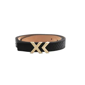 XK Mini Belt in Black Python 25mm XK Mini Belt in Black Python 25mm