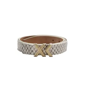 XK Mini Belt in Natural Python 25mm XK Mini Belt in Natural Python 25mm